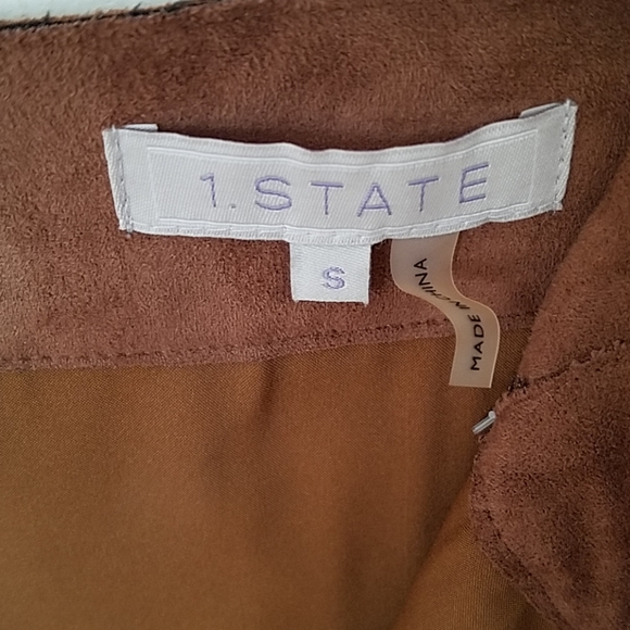 1. State faux suede mini skirt - Picture 3 of 4